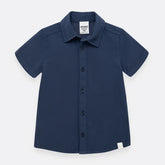 Camisa Manga Corta Azul